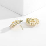 Zircon stud earrings 674517150314 - COCOMELODY