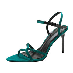 Ankle Cross Strap Heels Stiletto heel Sandals 784634380862 - COCOMELODY
