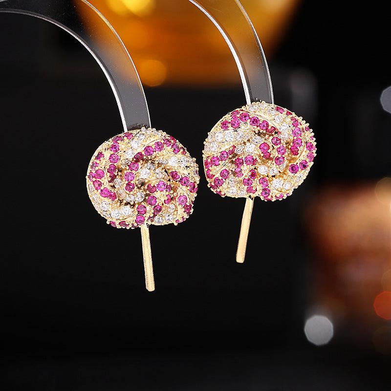 Colored lollipop earrings 673817056191 - COCOMELODY