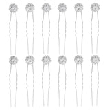 Rhinestone hairpin Light luxury deluxe bridal hairpin for women Hairpin accessory Sun flower hairpin set 768734557147 - COCOMELODY