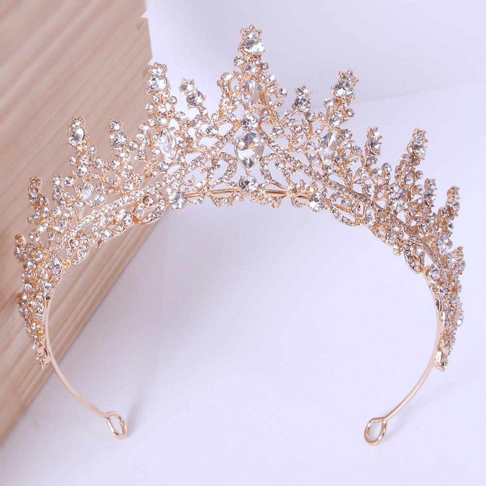 Baroque rhinestone alloy festival headband Crown Luxury tiara crown 651827787417 - COCOMELODY