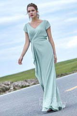 Sheath-Column Floor Length Chiffon Dress PR3607CR - COCOMELODY