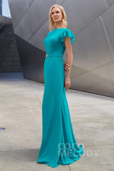 Trumpet-Mermaid Floor Length Chiffon Dress PR3609CR - COCOMELODY