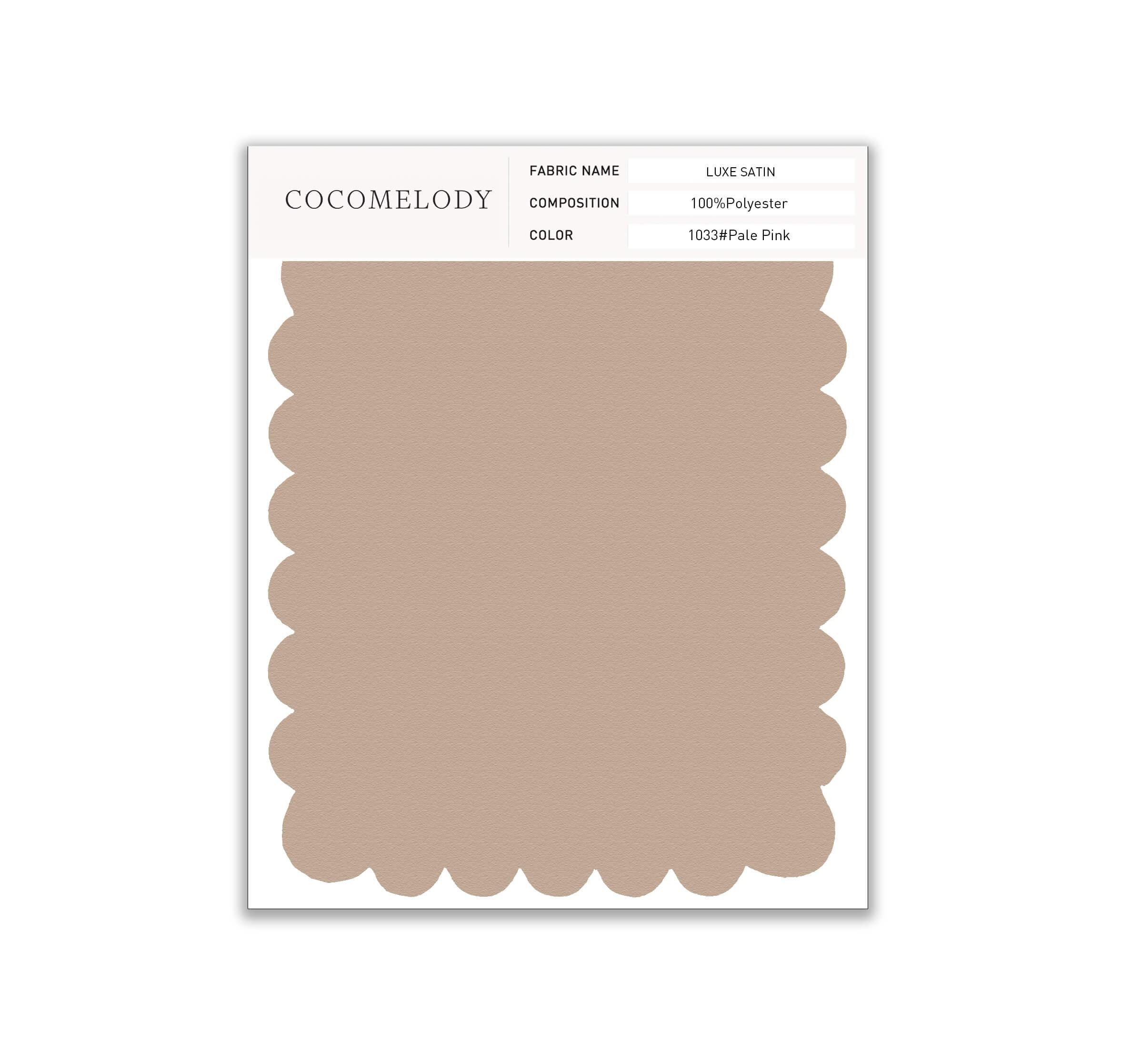 Luxe Satin Fabric Swatch in Single Color SWLS16001 - COCOMELODY