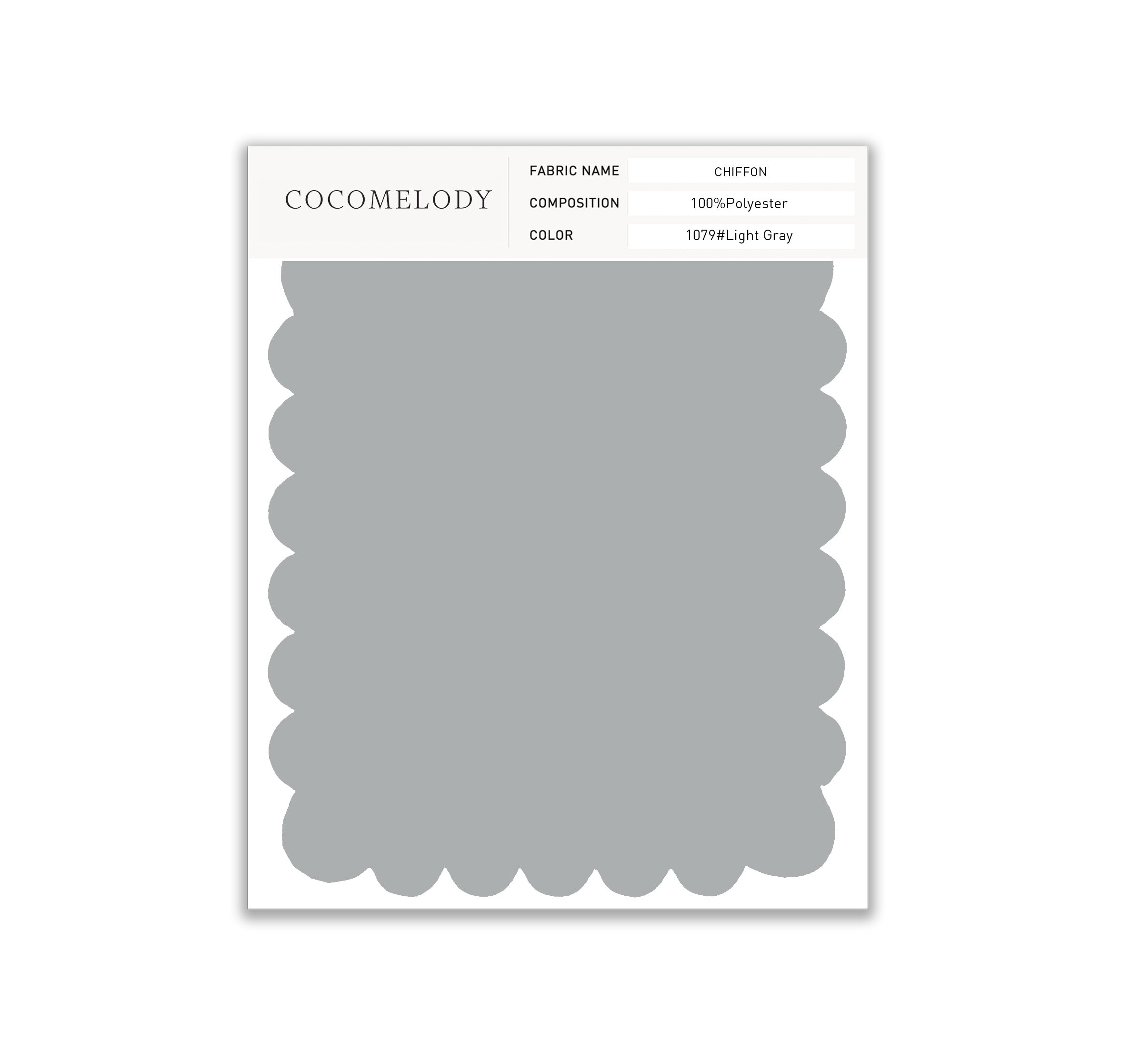 Chiffon Fabric Swatch in Single Color SWCH16001