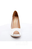 Stiletto Heel Satin Peep Toe Bridal Shoes SWS18001 - COCOMELODY