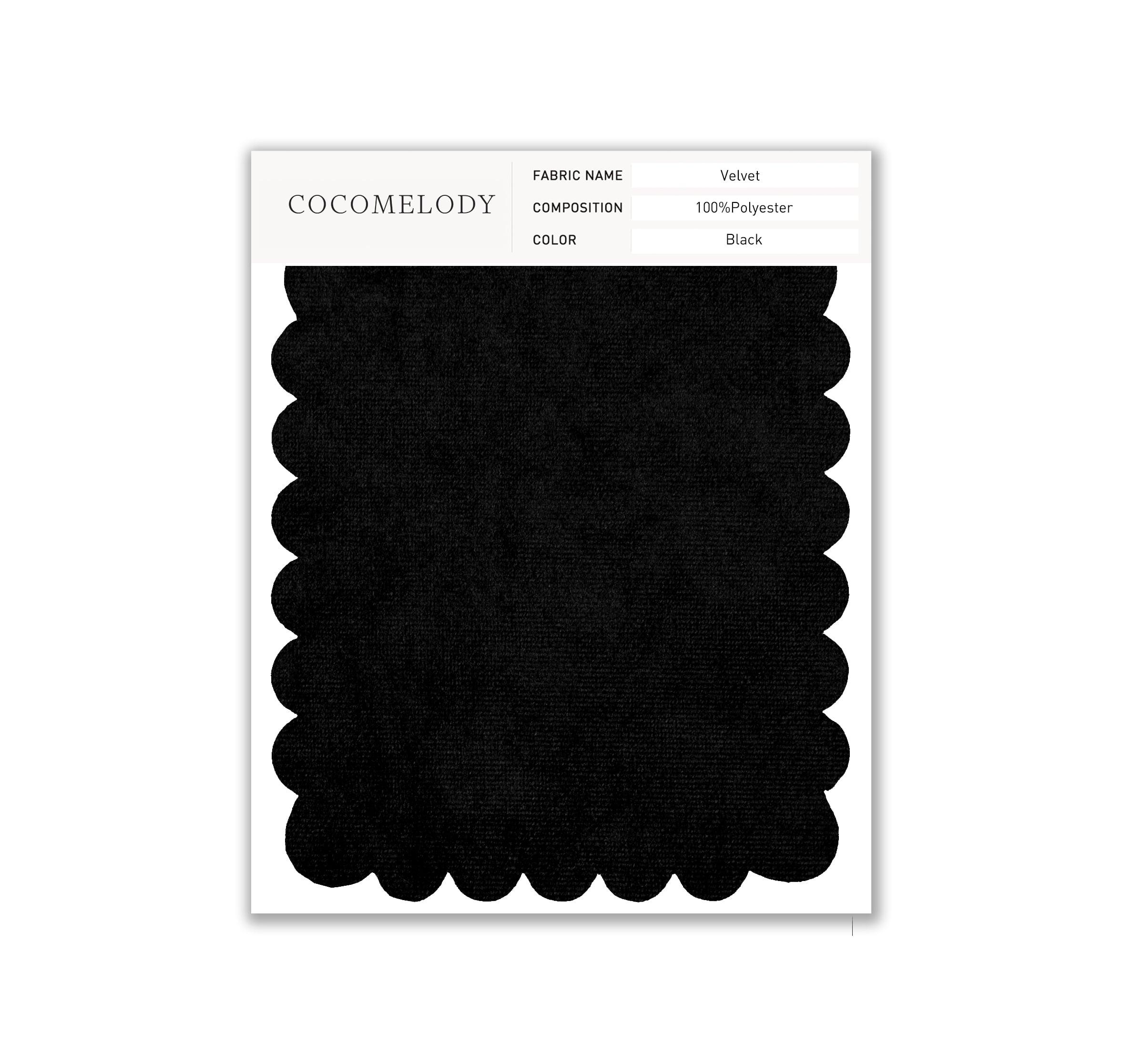 Velvet Fabric Swatch in Single Color SWVT19004 - COCOMELODY