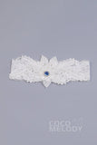 Lace Wedding Garter with Diamond WD17002 - COCOMELODY
