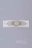 Lace Wedding Garter with Diamond and Pearls WD17011 - COCOMELODY