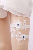 Lace Wedding Garter with Diamond WD17015 - COCOMELODY
