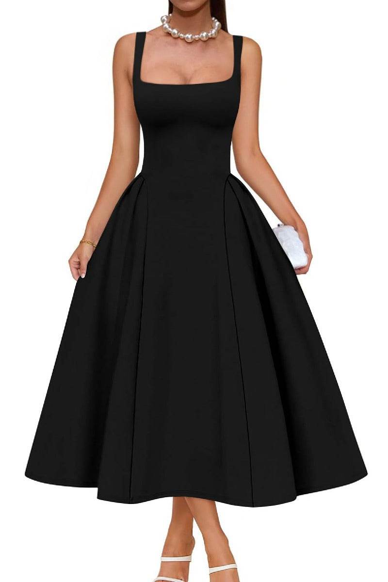 A-Line Midi Polyester Formal Wedding Guest Dresses B0F6JWWP8W - COCOMELODY