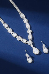 Gorgeous Zircon Earrings/Necklace Jewelry Sets (Set of 2) 737171017097 - COCOMELODY