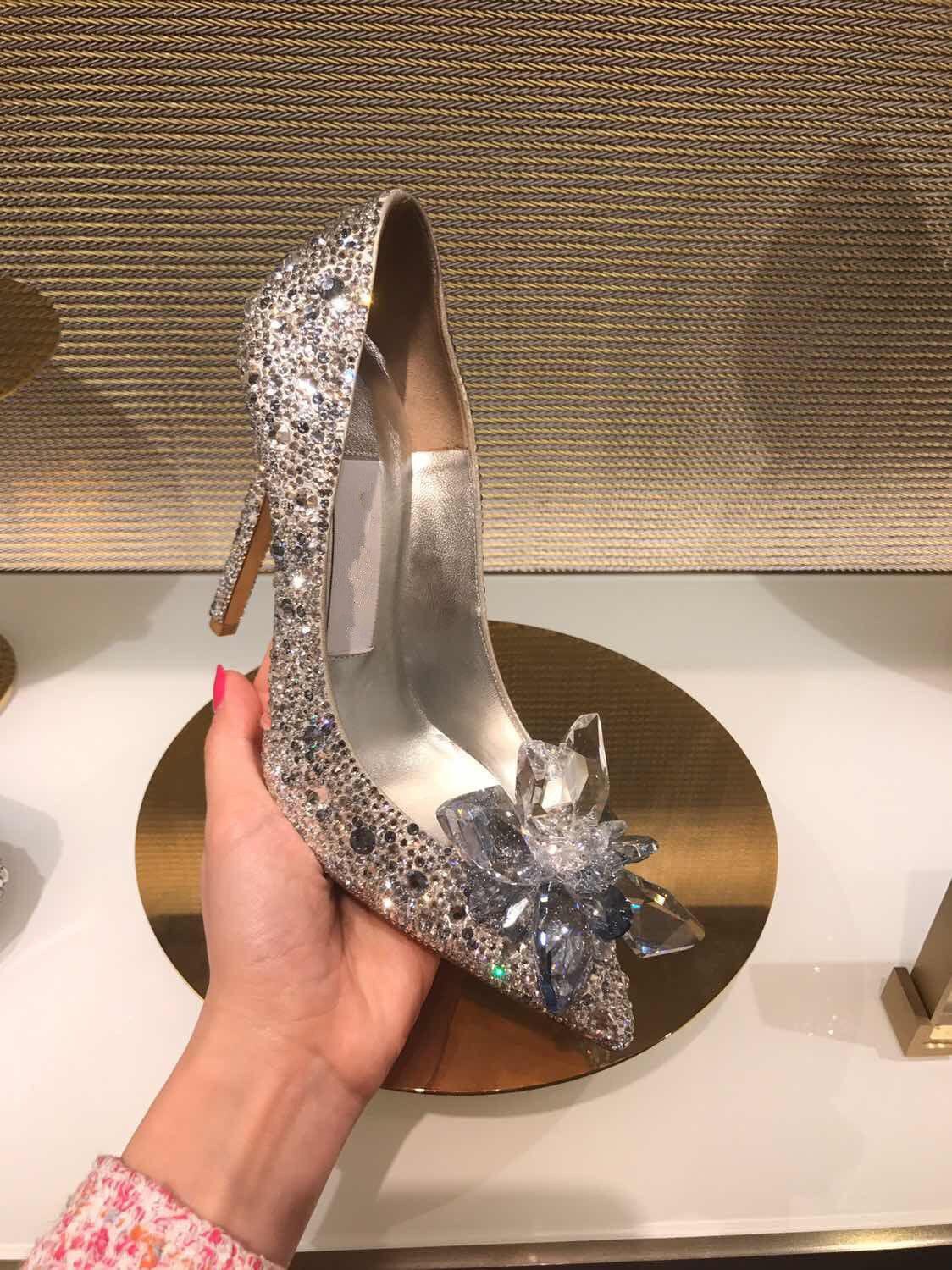 Crystal Pointy Stiletto Heels 537627411224 - COCOMELODY
