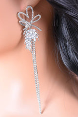 Rhinestone/Tassels Drop Earrings 789749822572 - COCOMELODY