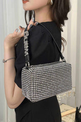 Stylish All Diamond bling rhinestone chain set with diamond Hand full diamond underarm bag 704230461982 - COCOMELODY