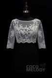 Romantic Ivory Lace Half Sleeve Wedding Wrap CX0015002 - COCOMELODY