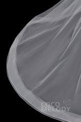 Modern Chapel Train Tulle Wedding Train TR18002 - COCOMELODY