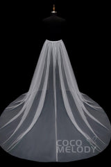 Perfect Chapel Train Tulle Wedding Skirt TR18003 - COCOMELODY