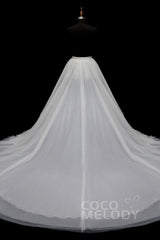 Classic Chapel Train Tulle Wedding Skirt TR18005 - COCOMELODY