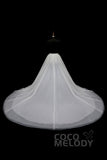 Classic Chapel Train Tulle Wedding Skirt TR18005 - COCOMELODY