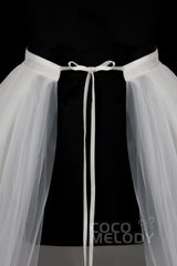 Classic Chapel Train Tulle Wedding Skirt TR18005 - COCOMELODY