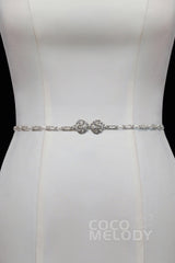 Charming Satin Wedding Sash with Rhinestone YD18010 - COCOMELODY