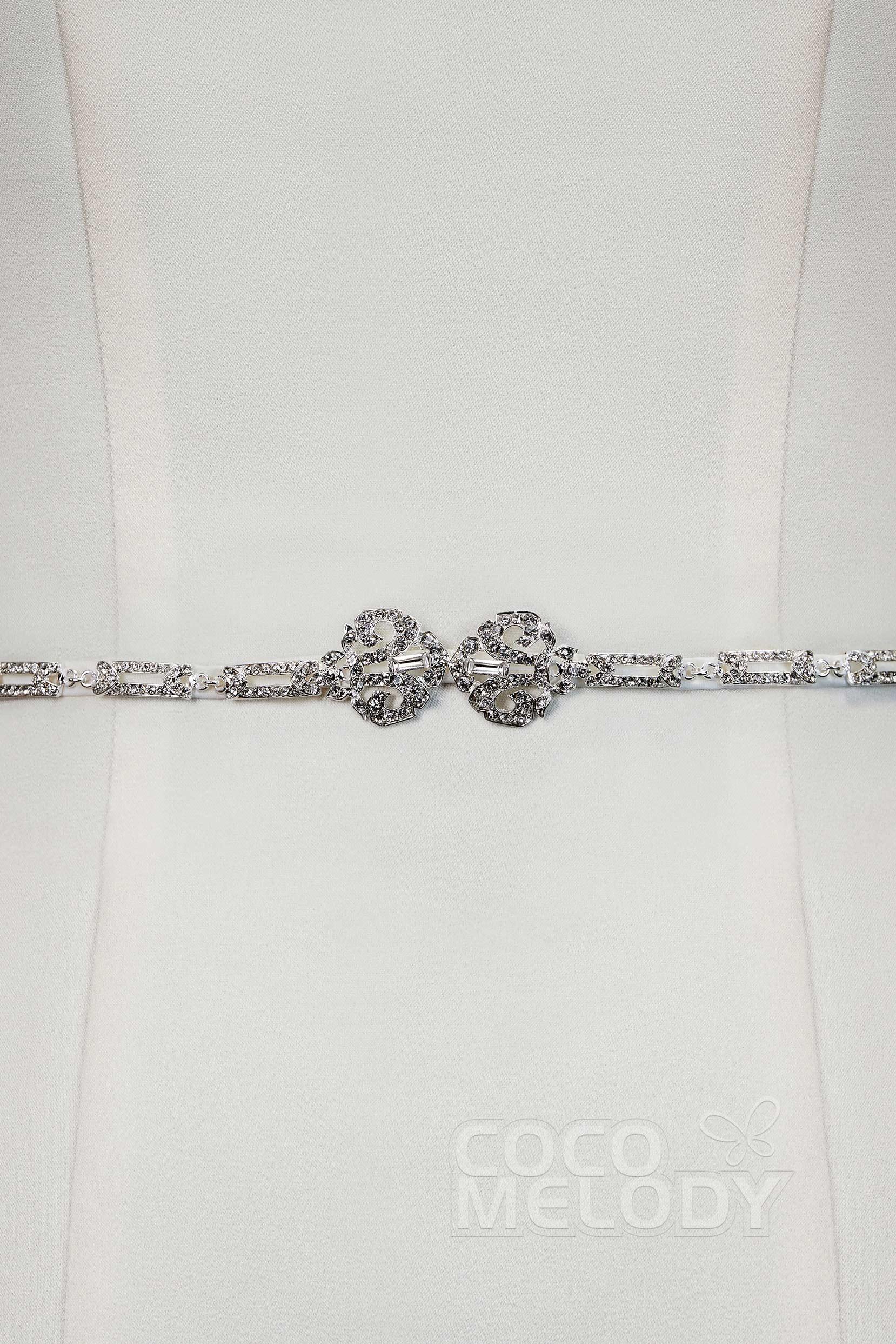 Charming Satin Wedding Sash with Rhinestone YD18010 - COCOMELODY