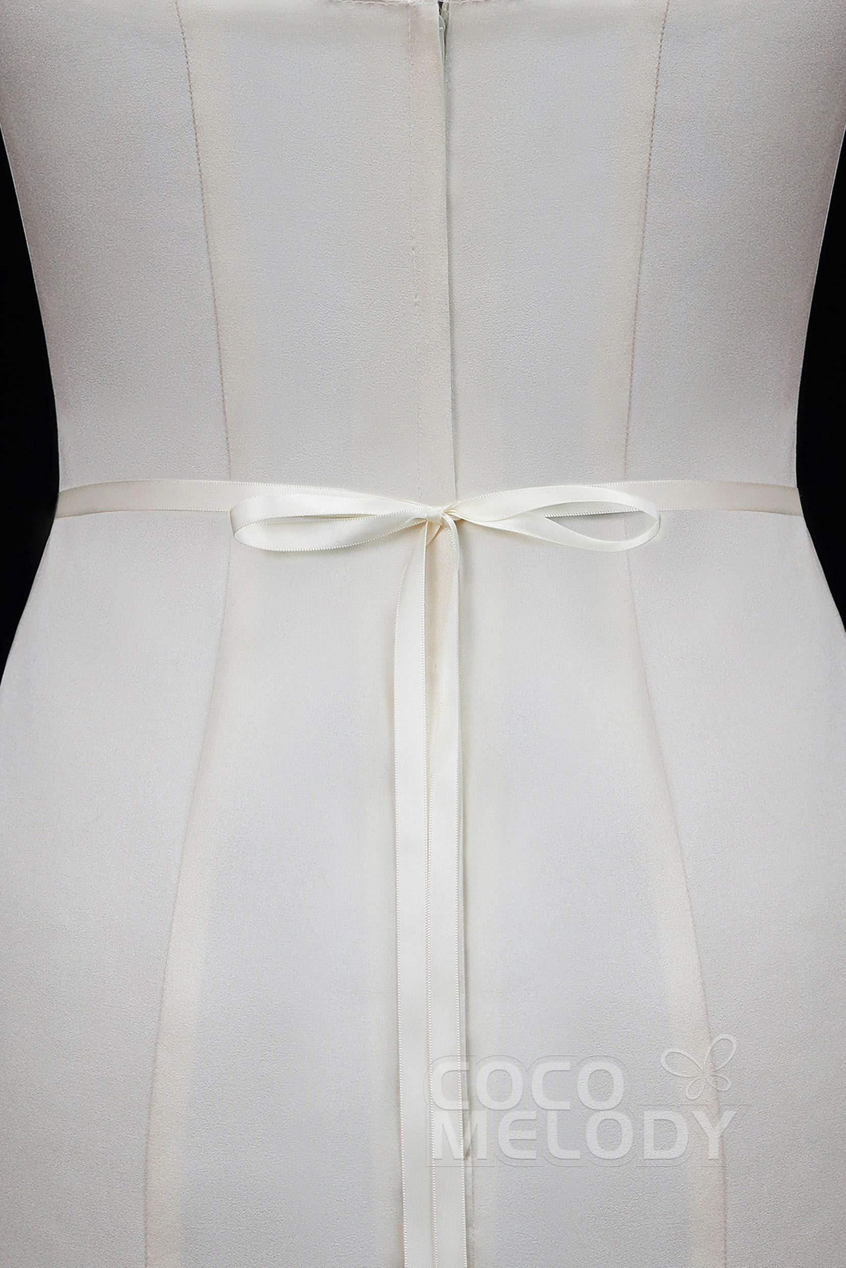 Fancy Ribbons Wedding Sash with Rhinestone YD18008 - COCOMELODY