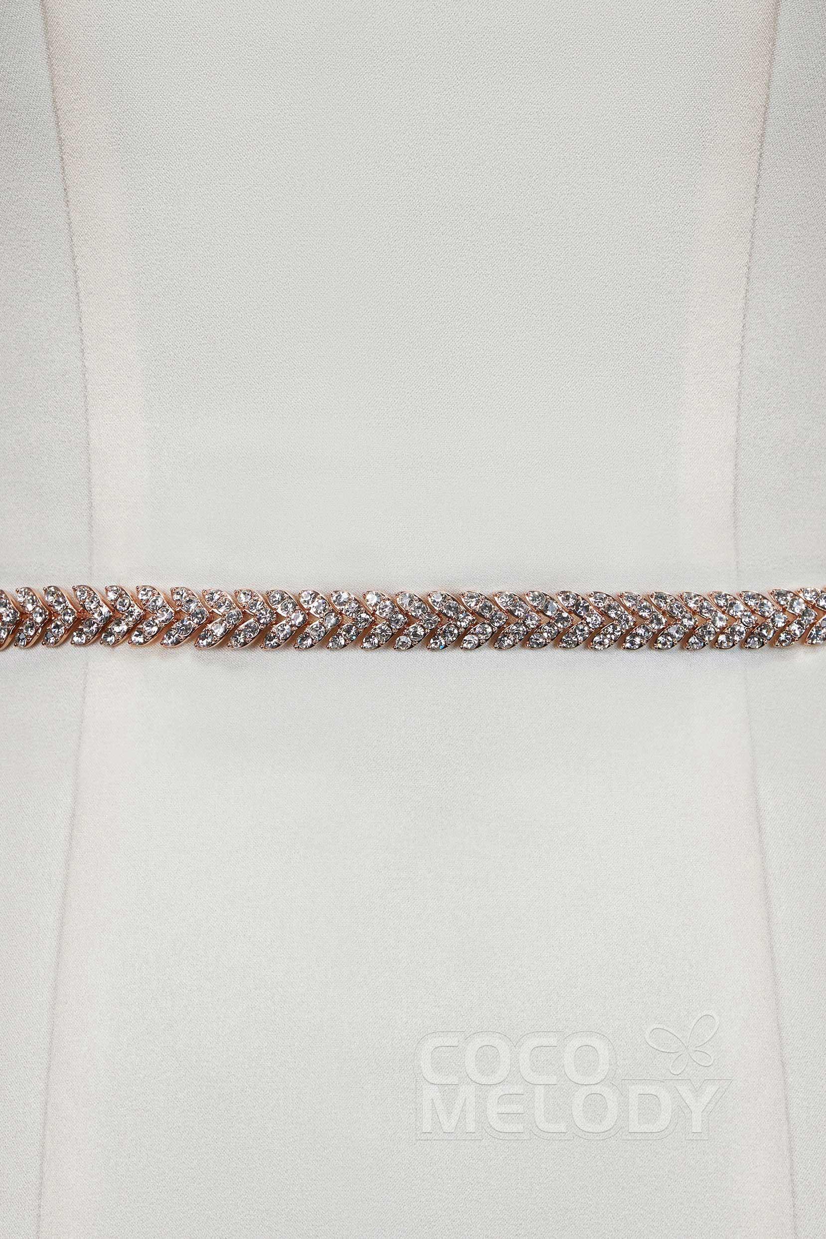 Fashion Alloy Wedding Sash with Rhinestone YD18009 - COCOMELODY