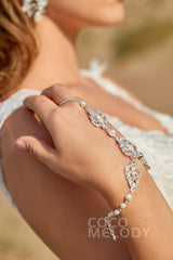 Chic Alloy and Zircon Wedding Bracelets HL17006 - COCOMELODY