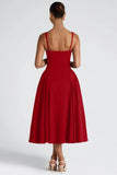 A-Line Midi Polyester Formal Wedding Guest Dresses B0F6JWWP8W - COCOMELODY