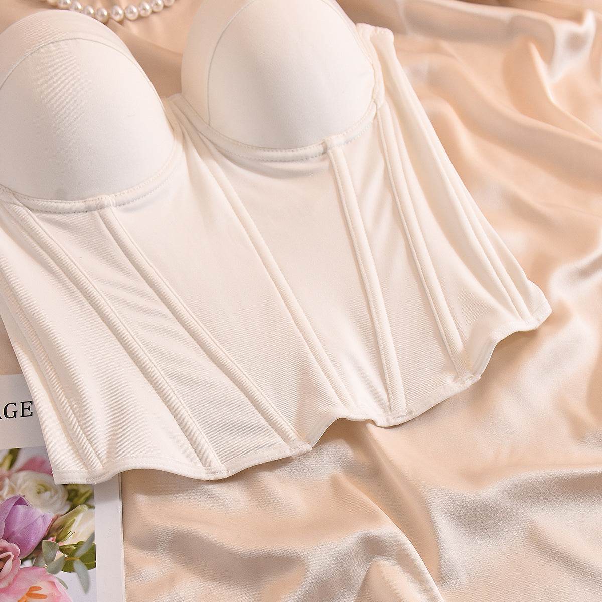 Strapless Backless Corset Bridal Bra 931536941745 - COCOMELODY