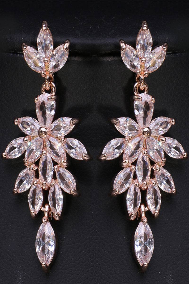 Luxurious Rhinestone Drop Earrings 693880171426 - COCOMELODY