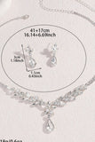 Luxury Teardrop Floral Leaf Necklace Earrings Set Jewelry (Set of 2) 1049620997426