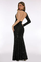 Trumpet-Mermaid Floor Length Sequined Cocktail Dress 756222619929 - COCOMELODY