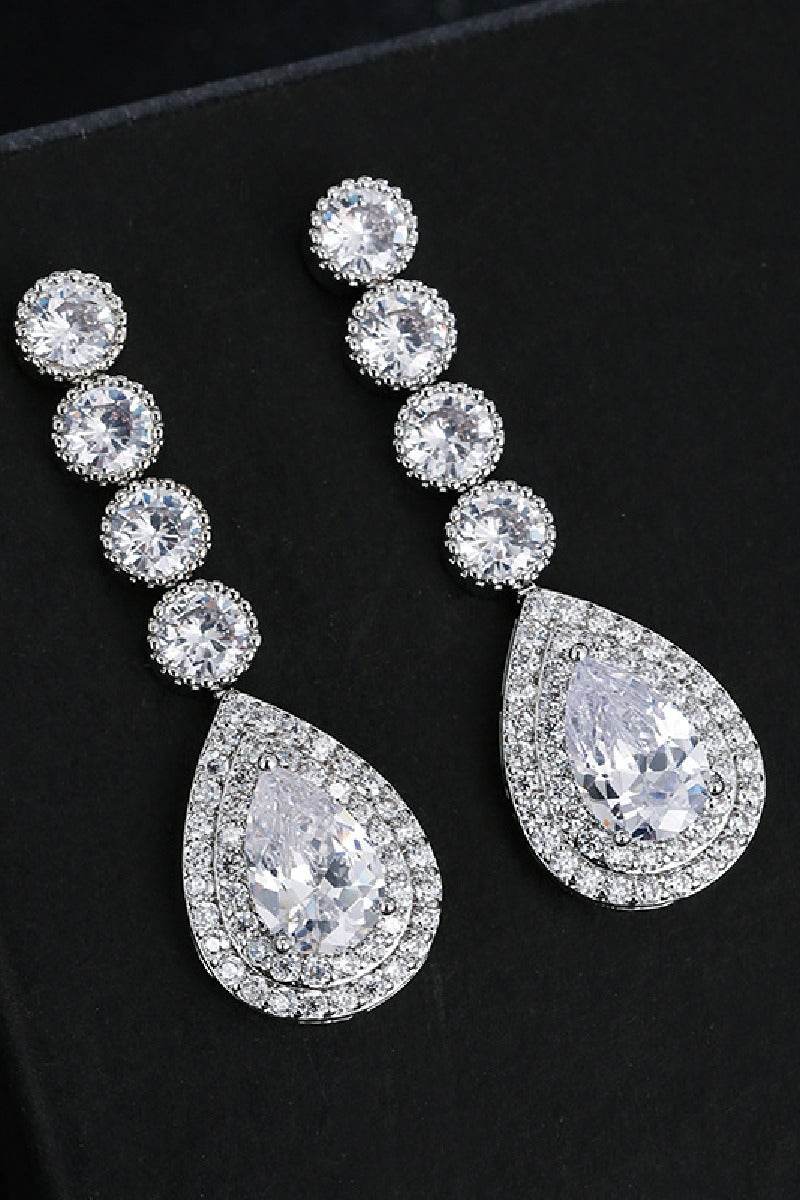 Gorgeous Zircon Earrings/Necklace Jewelry Sets (Set of 2) 702764815986 - COCOMELODY