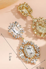 Luxurious Rhinestone Drop Earrings 888875828355 - COCOMELODY
