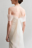 Trumpet-Mermaid Sweep-Brush Train Satin Wedding Dress 811185764987 - COCOMELODY