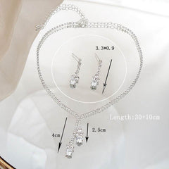 Gorgeous Zircon Earrings/Necklace Jewelry Sets (Set of 2) 680230262045 - COCOMELODY