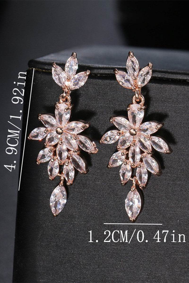 Luxurious Rhinestone Drop Earrings 693880171426 - COCOMELODY