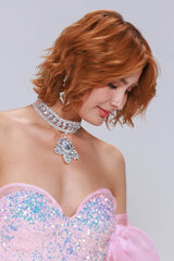 The all-diamond water drop necklace shines brightly 687113709121 - COCOMELODY