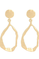 Drop shape striking surface stylish simple atmospheric earrings 676473740910 - COCOMELODY
