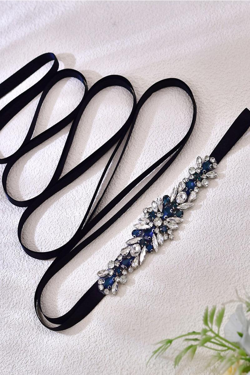 Ribbons Wedding Sash with Rhinestone Imitation Pearl 839584357990 - COCOMELODY