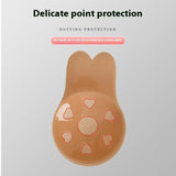 Bunny Ear Lift Bra Strapless Bra Seamless silicone invisible bra with bunny silicone invisible breast tape 691853832859 - COCOMELODY