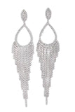 Fancy dress earrings full of drill drops tassel earrings 731767355368 - COCOMELODY