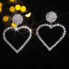 Shining Rhinestone Hoop Earrings 844539986822 - COCOMELODY