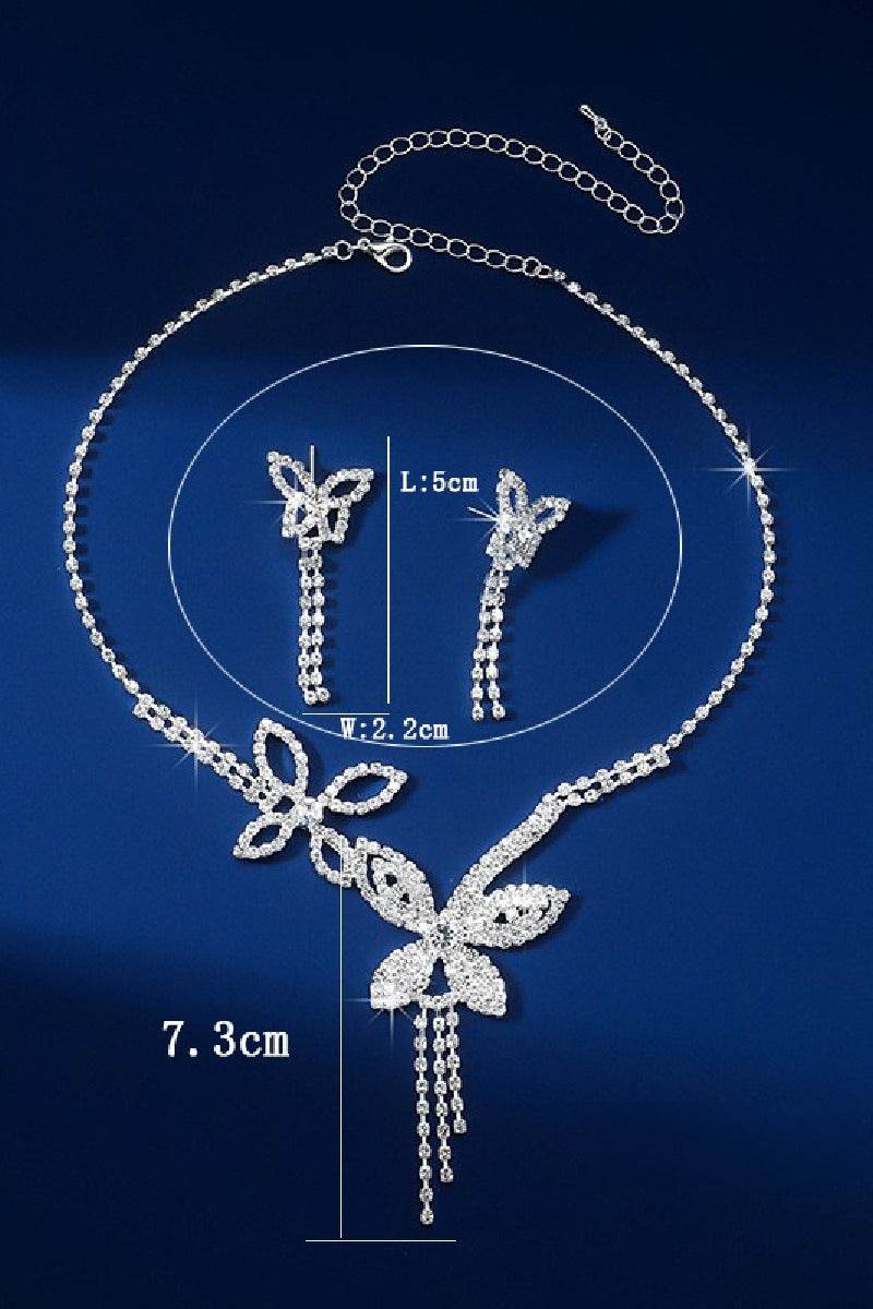 Gorgeous Zircon Earrings/Necklace Jewelry Sets (Set of 2) 746322010948 - COCOMELODY