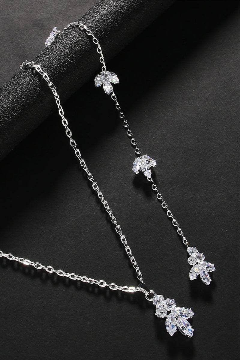 Elegant Rhinestone Back Necklaces 674272097461 - COCOMELODY