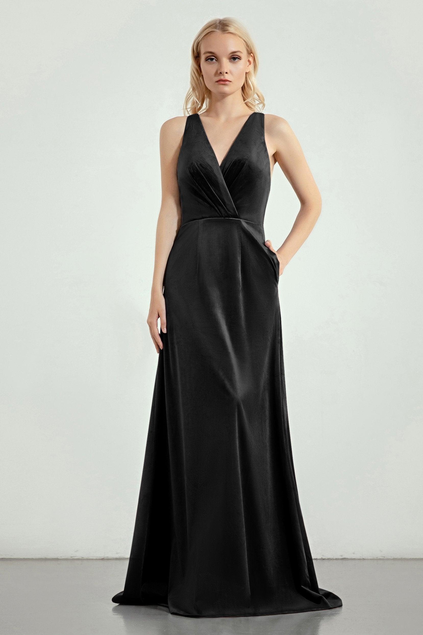 A-Line Sweep-Brush Train Bridesmaid Dress Formal Dresses CB0276 - COCOMELODY