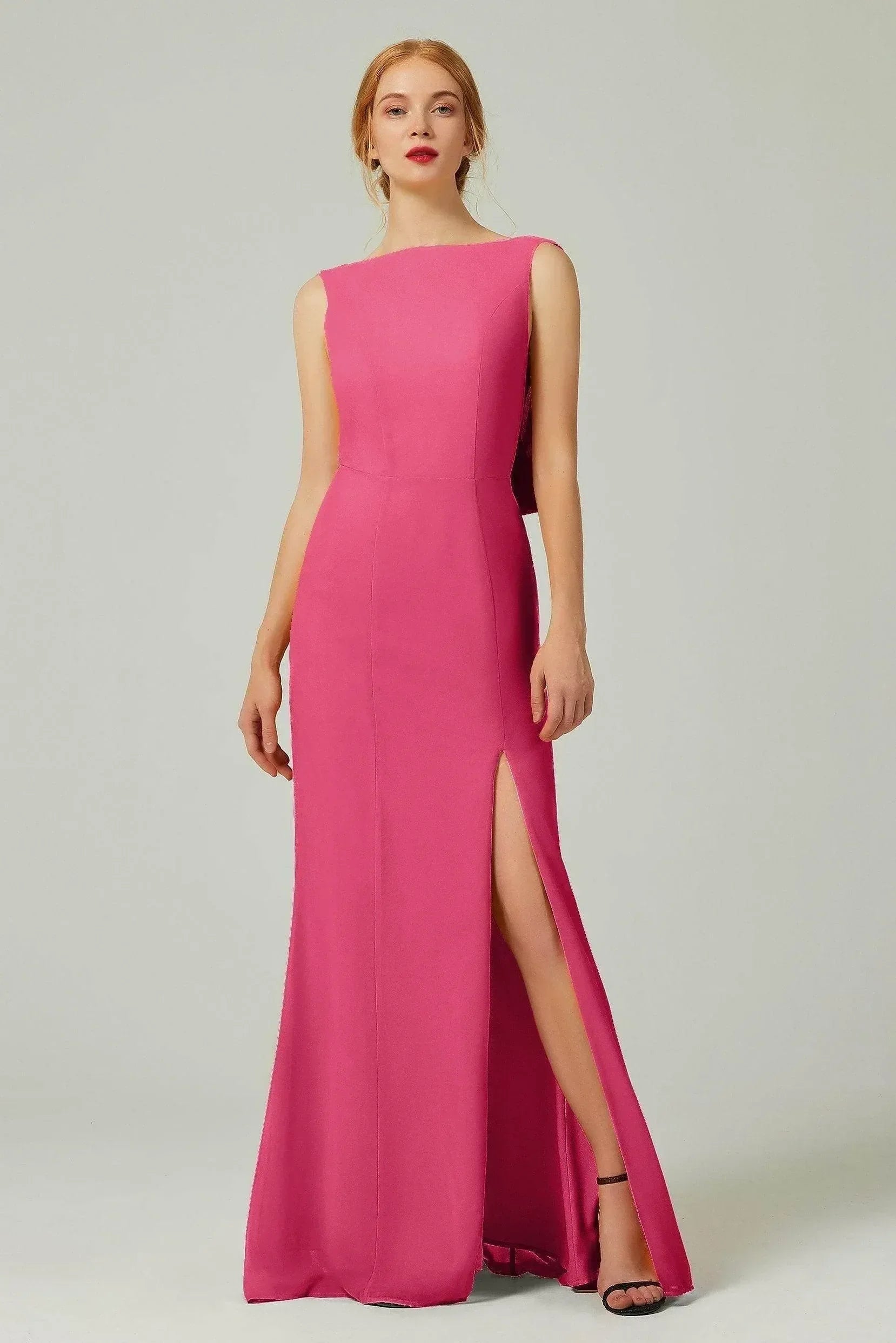 Sheath-Column Sweep-Brush Chiffon Dresses CB0310CS - COCOMELODY